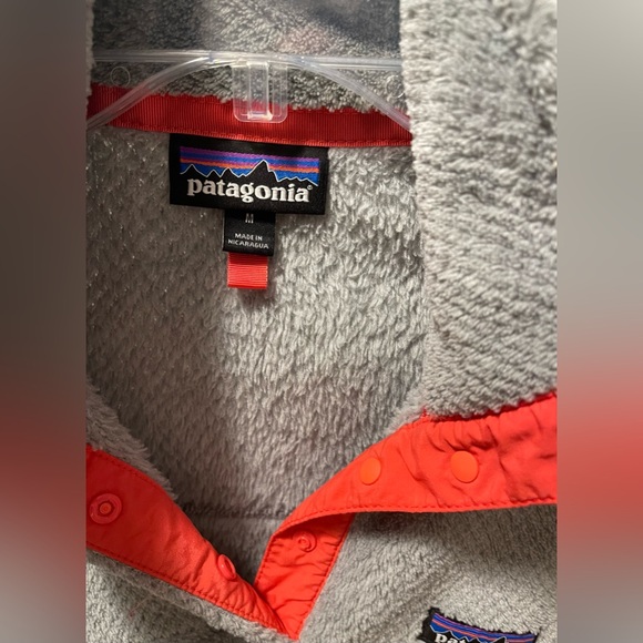 PATAGONIA ORANGE/GRAY PULLOVER JACKET (M) - Picture 3 of 5
